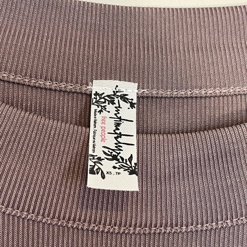 Free People Dusty Purple Short Sleeve Tee XS